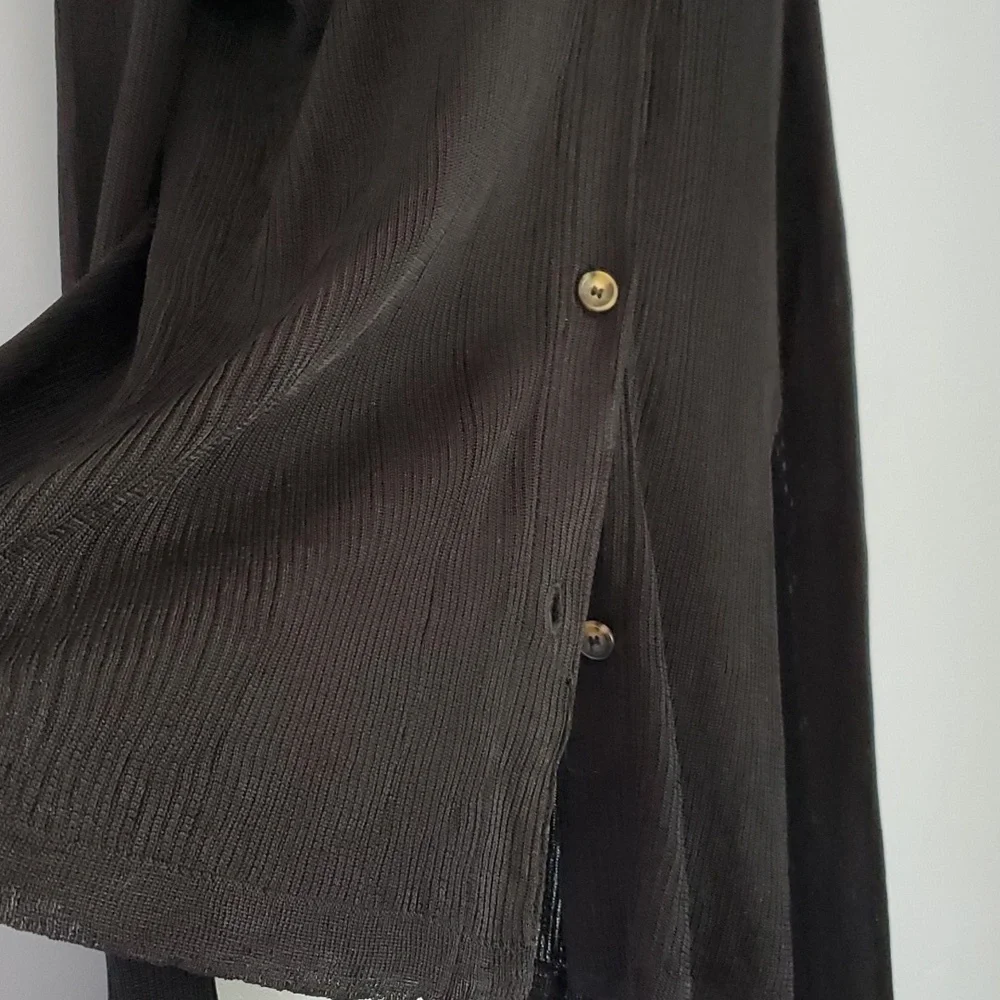 Free People Black Button-Up Top - Picture 3 of 16
